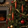 Shatterproof Christmas Tree Baubles, Red Stars, 6.5 Cm, 8 Pcs.