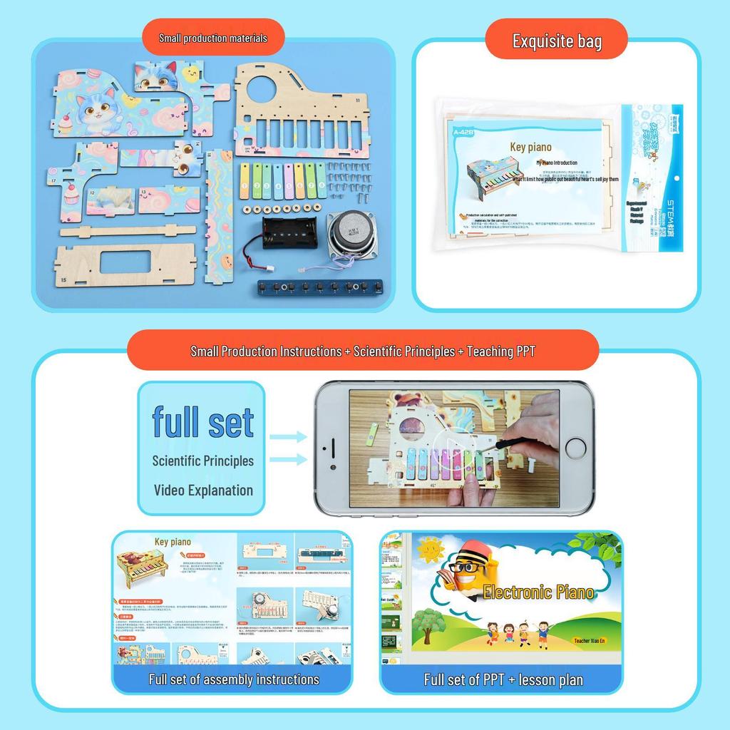 Electronic Piano UV Printing Science Experiment Kit for Primary & Secondary School Students
