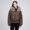 Fleece and thickened cotton-padded clothes for women's winter new models for small people to keep warm and close their waists. Short bread clothes, co