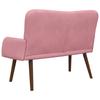2 Seater Sofa Pink 115 X 61 X 87 Cm Velvet (V)