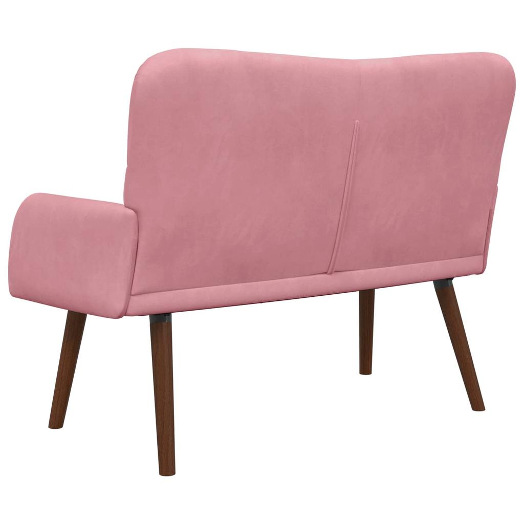 2 Seater Sofa Pink 115 X 61 X 87 Cm Velvet (V)