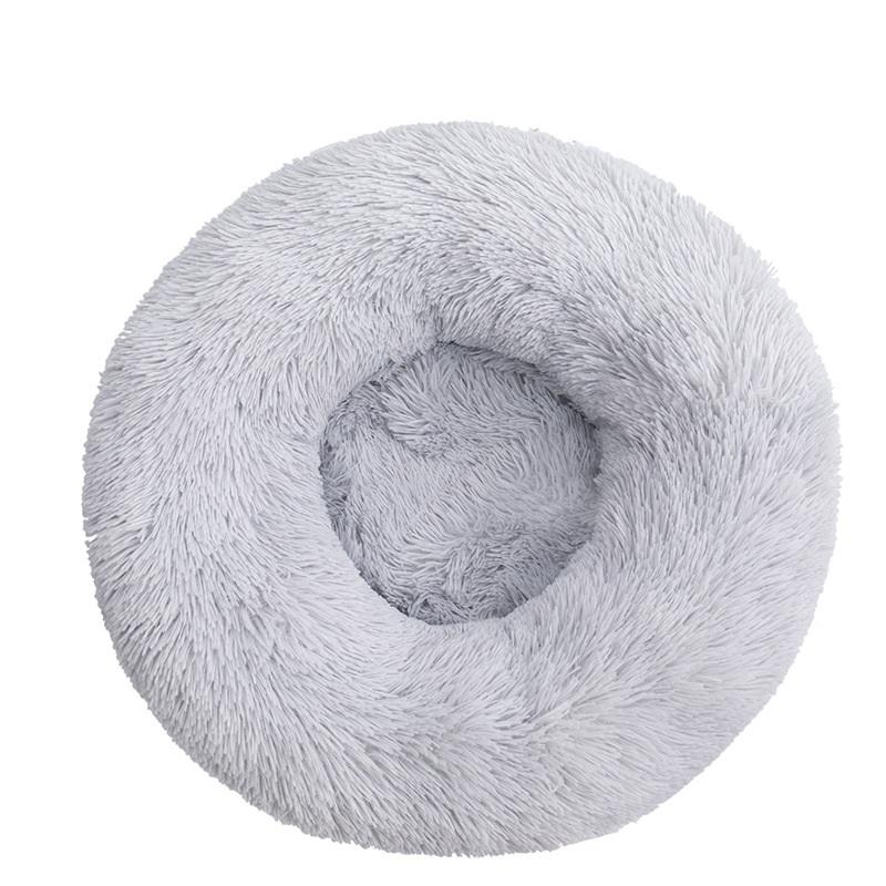 Nice Quality Drop Shipping Cute Animal Fluffy Dog Bed Premium Plush Donut Calming Bed for Pet