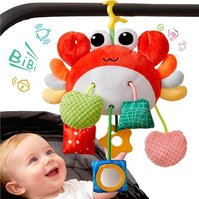 Baby Car Seat Toy, Baby Toys 0-6 Months Newborn Toys,Infant Sensory Toy with Rattles & Mirror,Stroller Toys Hanging Toys