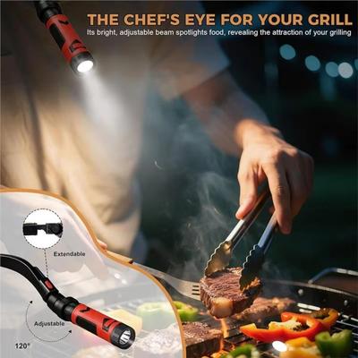 Bright Illumination Magnetic LED Grilling Light Magnetic Mount Portable Design USB Rechargeable Lamp 120° Bendable