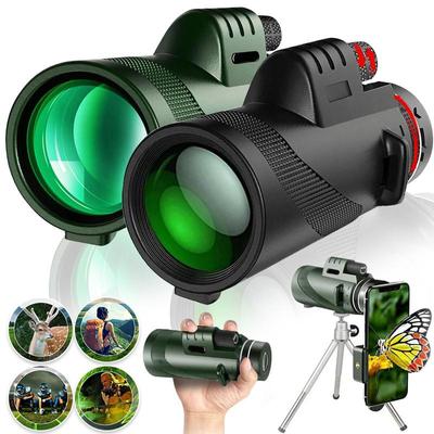 Monokulární dalekohled, HD Vision Long Range Zoom Monokulární dalekohled s/bez stativu Přenosný kompaktní dalekohled pro pozorování ptáků