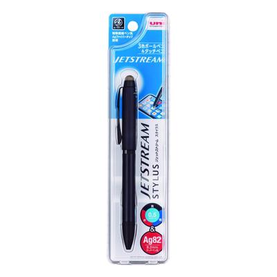Mitsubishi Pencil Guľôčkové pero Touch Jetstream Otočné Jednoduché na SXE3T24005P24 3-farebné & Pero, Stylus, Zatiahnuteľné, 0,5 mm, Čierne, Písať,