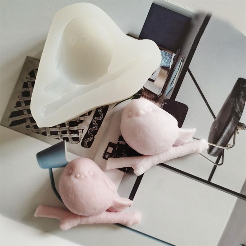 Sparrow Bird Silicone Mold for Candle Soap Making Cake Chocolate Molds DIY X3UC