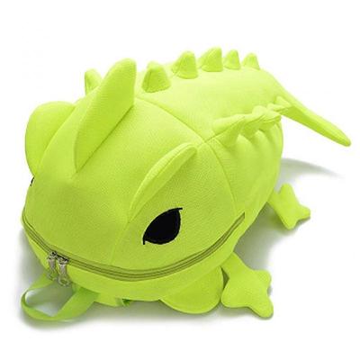 Barn Tecknad 3D Dinosaurie Ryggsäck Studenter Söt Skolväska Barn Julklapp Grön