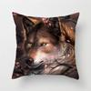 Wild Animals Printed Cushion Cover Wolf King Photo Pillow Covers for Home Sofa Decorative Throw  Cases