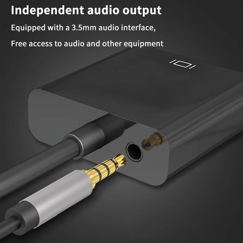 Hd 1080P Hdmi To Vga Cable Converter With Audio Power Supply Hdmi Male To Vga Female Converter Adapter For Tablet Laptop Pc Tv