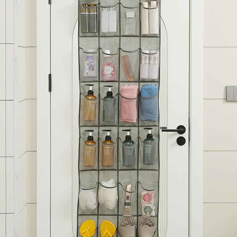 24/28 Grid Wall-mounted Shoes Organizer Rack Over the Door Hanging Storage Holder Rack Bedroom Closets Shoes Storage Bag