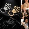 Alloy Texture Skull Bracelet Metal Texture Metal Hand Rings Ghostly Finger Ring Bracelet  Cosplay
