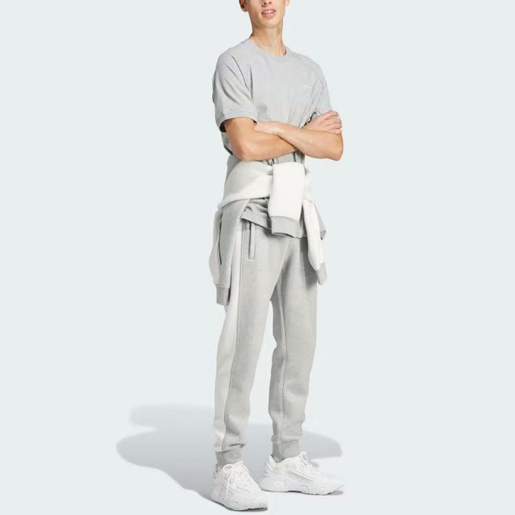 Adidas Originals Trefoil Essentials+ Reverse Material Sweat Joggers Men Joggers Medium-Grey IM4450