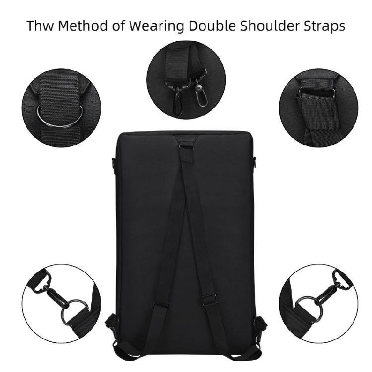 DJ Disc Player Controller Storage Bag Padded Compartment with Individual Pockets