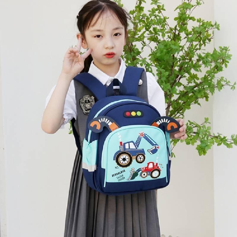 Adorable Cartoon Nylon Backpack For Kids Unisex Lightweight And Trendy Design