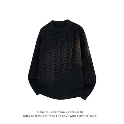 2025 Autumn Winter Men O Neck Twist Sweaters Men Solid Color Casual Sweater Male Knitted Crew Neck Tops Man Streetwear Pullovers