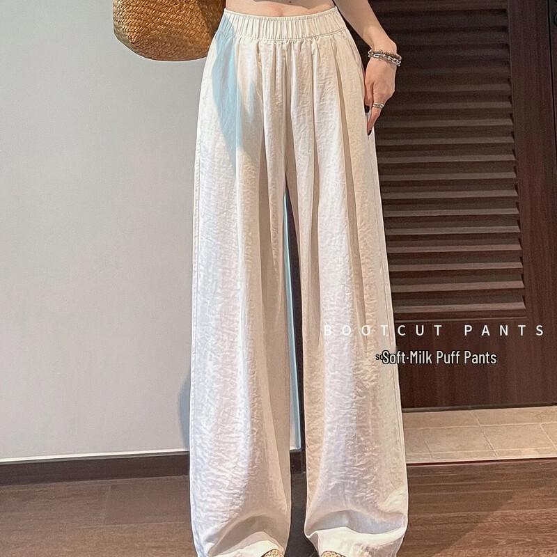 La Chapelle Ice Silk Cool Touch High-Waist Wide-Leg Pants L