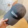 Distressed oversized letter baseball cap for women, spring/summer, wide brim, casual, versatile, face-slimming, soft-top duckbill cap for men