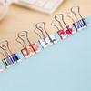 24PCS/Box Small Size 19mm Printed Metal Binder Clips Paper Clip Clamp Office School Binding Supplies