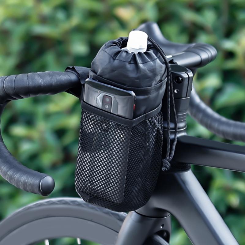 Bike Handlebar Strap on Water Bottle Storage Bag with Shoulder Strap for Travel