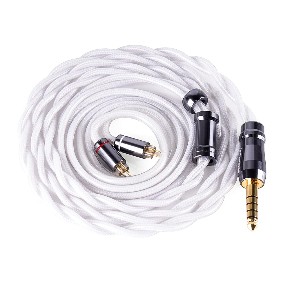 

NICEHCK SnowWings Earphone Cable 2Pin 7N Silver Plated 24K Gold Plated OCC High Conductive Copper Shielded Layer Conductor hifi Cable Real Gold Plated