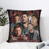 Dean Winchester Supernatural Retro 90s Pillowcase Printed Cushion Cover Decorations  Pillow Case Cover Home Square 40X40cm