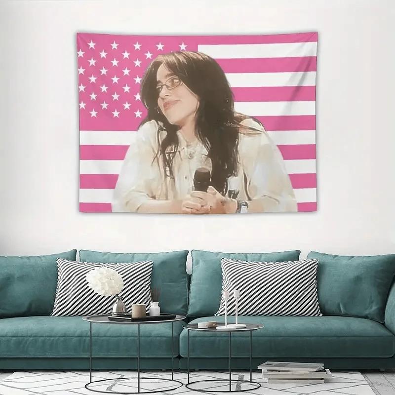 VIKAMA Tapestry Music Album Poster Wall Art Pink Aesthetic Decor Perfect for Living Rooms and Bedrooms Gift for Music Lovers