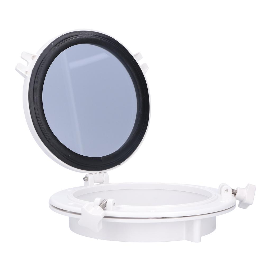 10in Rundt Koøye Koøye Herdet Glass Åpningsvindu for Marine Båt Yacht RV Hvit
