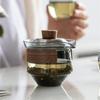High Borosilicate Glass Covered Bowl Kung Fu Teaware Accessories Travel Thickened Transparent Tea Cup Home Glass Covered Bowl