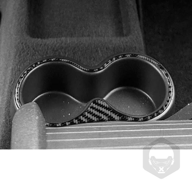 For Renault Scenic 2003-2009 Carbon Fiber Central water cup holder panel Trim frame Car Accessories Interior Decorative Stickers