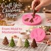 Silicona de Grado Alimenticio Molde de Silicona para Fondant Cavidades de Árbol Molde para Hornear DIY Fabricación de Caramelos