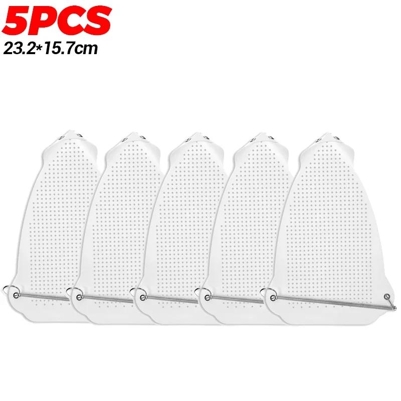 

5 ШТ. Накладка на подошву утюга против пригорания, антипригарный протектор из ПТФЭ, универсальная, для домашнего утюга, легкое скольжение, товары для глажки белья