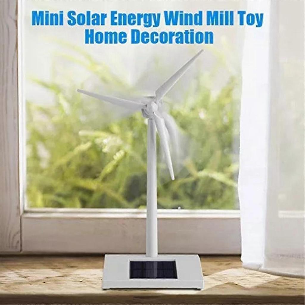 Solar Windmill Model: Desktop Decor Craft for Kids, Education & Wind Power Generation