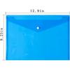 Plastic Envelopes (Pack of 8) - 8 Colors, A4 Size, Poly File Folder with Snap Closure for Home Office School Organization (12.9 x 9.25 inches)