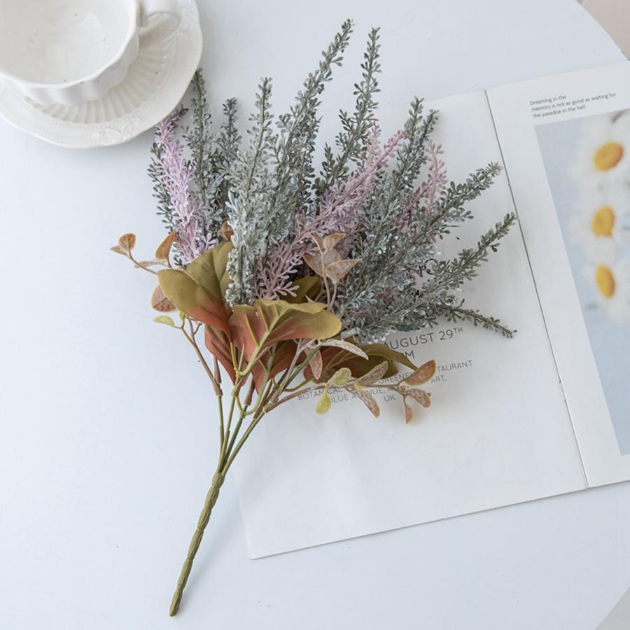 

Artificial Lavender Flower Cheap Fake Plants Bouquet Festival Wedding Home Room Dining Table Decoration Autumn Photography Prop 1pc синий