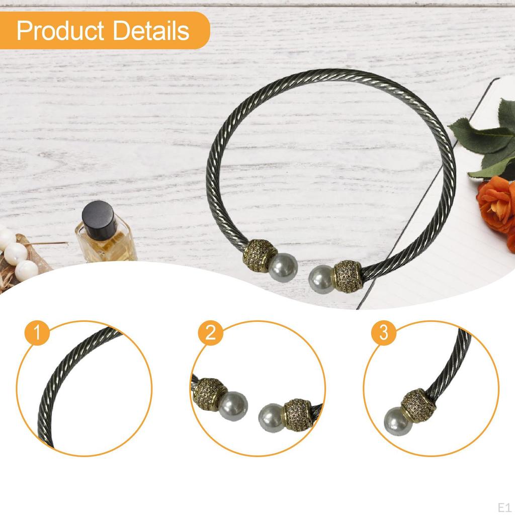 Gold & Silver Dual-Tone Stainless Steel Zircon Bracelet - Trendy Luxe