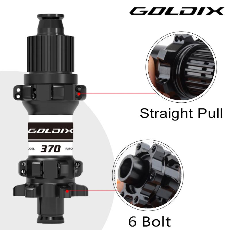 Goldix 370 28 Hole Mtb Hub Straight Pull Ratchet 36T Boost Rear 12X148 Front 15X110 12-Speed Micro Spline Hg Cube For Mtb Bike