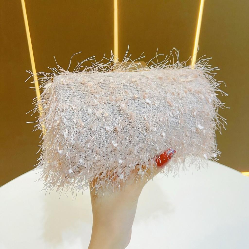 Polyester Abend-Clutch mit Kettenriemen für Party und Ausgehen