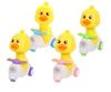 2pcs Manual Press Head Free Rotation Cute Duck Press Bike Motorcycle Anti-Collision And Anti Fall Baby Toy Children's Mini Car