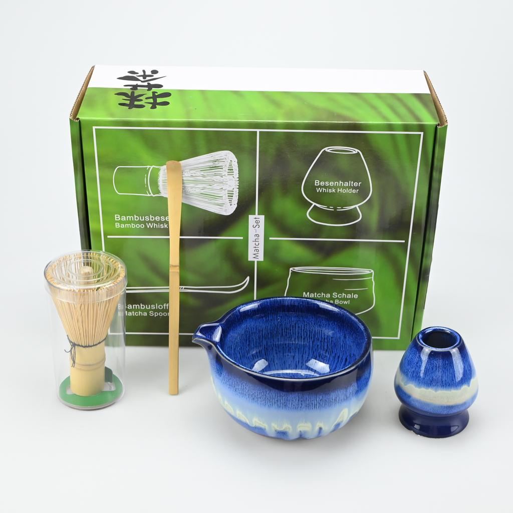 2/4/5pcs Easy To Clean Matcha Tea Set With Tool Rack, Including Bowl, Whisk, Spoon, Great Gift For Ceremony, Traditional Decorat