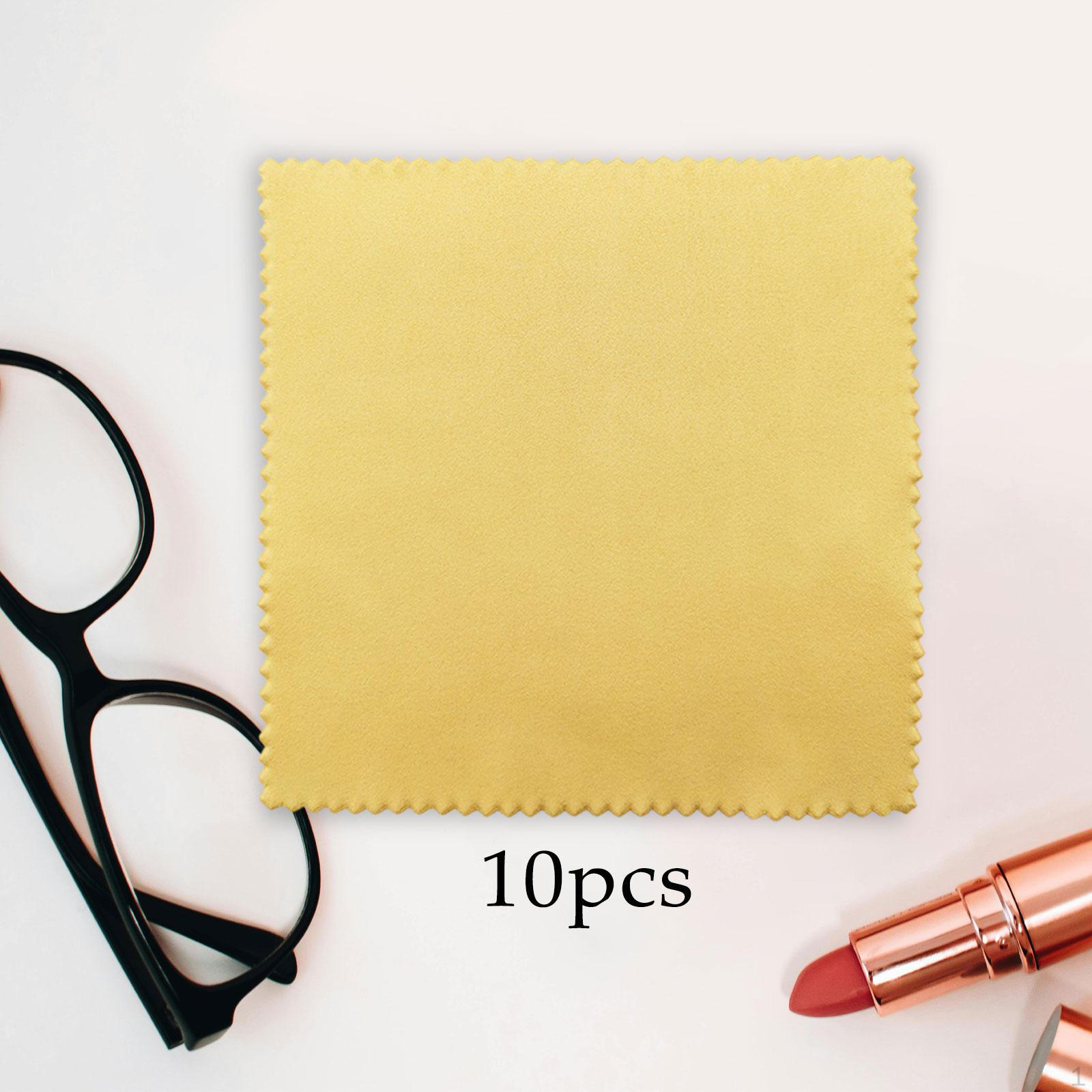 

10 шт. Салфетки для чистки очков из микрофибры для экранов камер жёлтый
