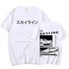 Pánské bavlněné tričko Drift Japan Anime AE86 Inifirst D Letní ležérní tričko Unisex R34 Skyline GTR JDM trička s oversized potiskem