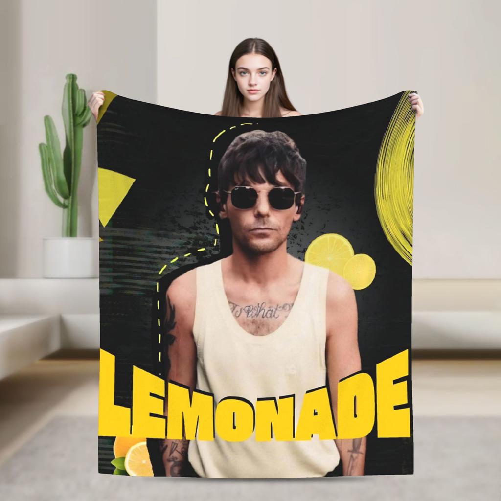 Louis Tomlinsons Singer Blanket Flannel Funny Soft Throw Blankets for Coverlet Winter