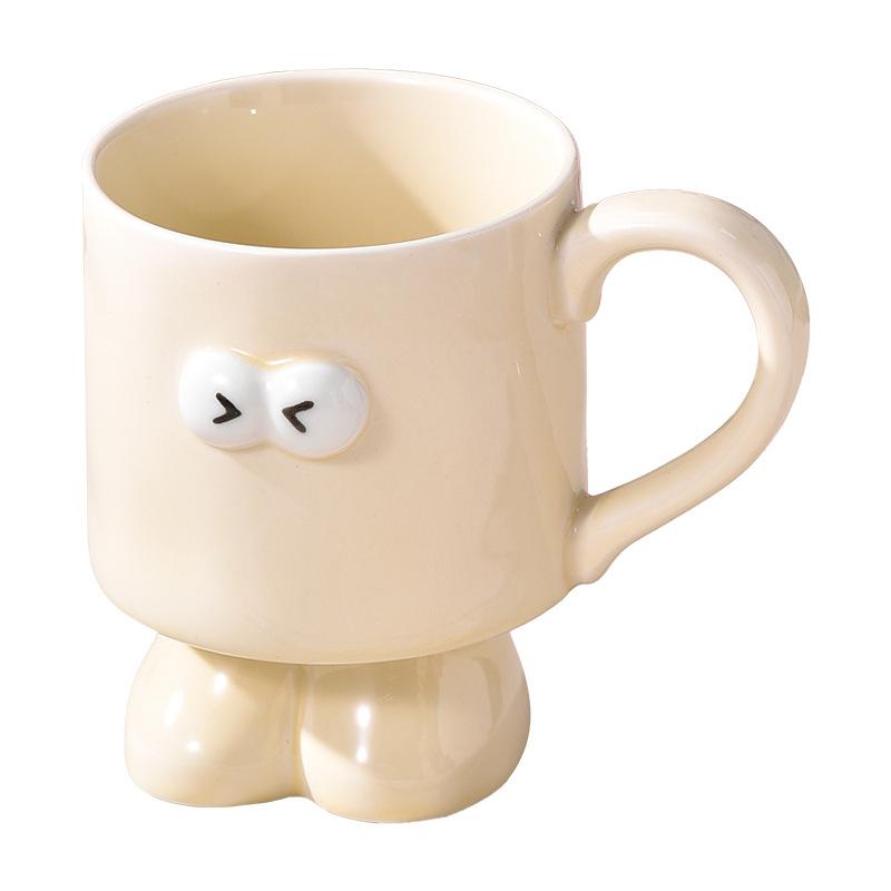 Creative Mug Big Eyes Cup Female Internet Celebrity High Value Brush Teeth and Mouthwash Cup Ceramic Couple