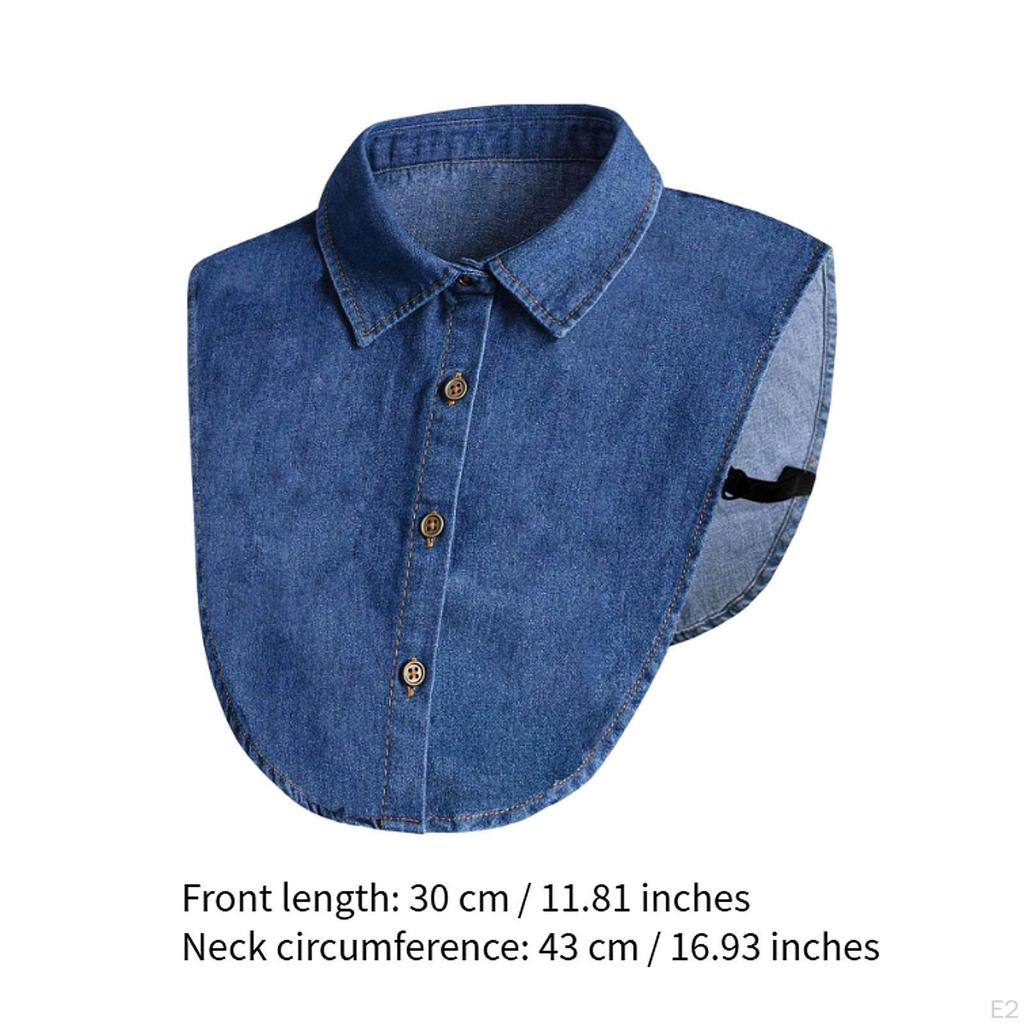 Fake Neckband Detachable Accessories Elegant Adjustable for Shirts Knits Dresses