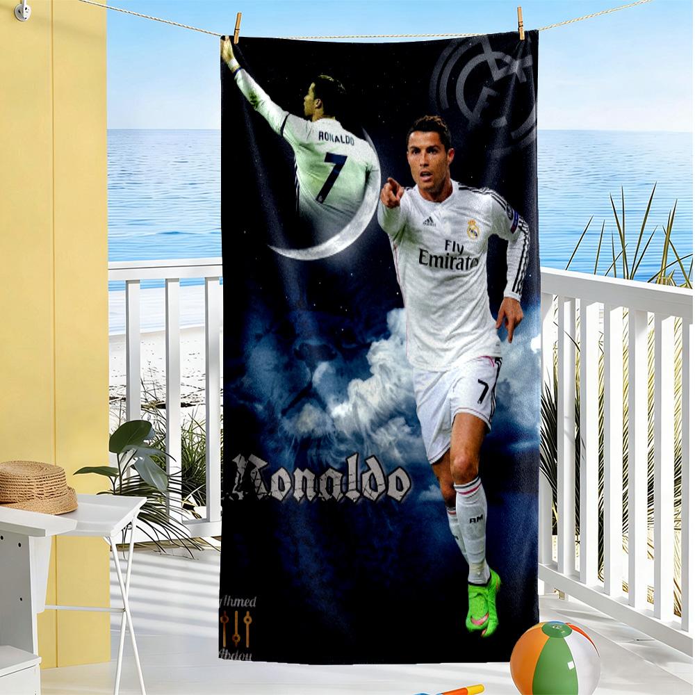 Ronaldo's Skillful Kick Beach Towel Super Soft & Absorbent Comfortable Lightweight Portable for Swimming,Beach,Camping, Travel, Beach Accessories,Gym