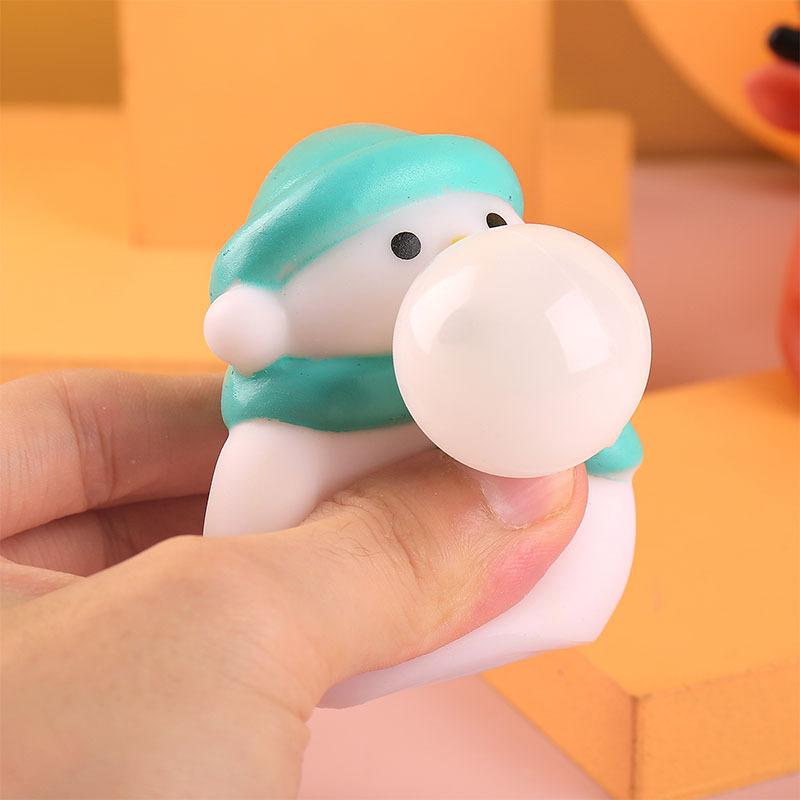 Giocattolo Sensoriale Pop Popper – Squishy Natale Con Babbo Natale E Pupazzo Di Neve