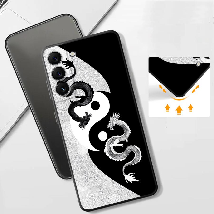 Funda Phone Cover Case for Xiaomi Redmi Note 10S 9S 7 8 11 9 12 Pro 13 Pro Plus 10 14 11s 12s Taiji Dragon