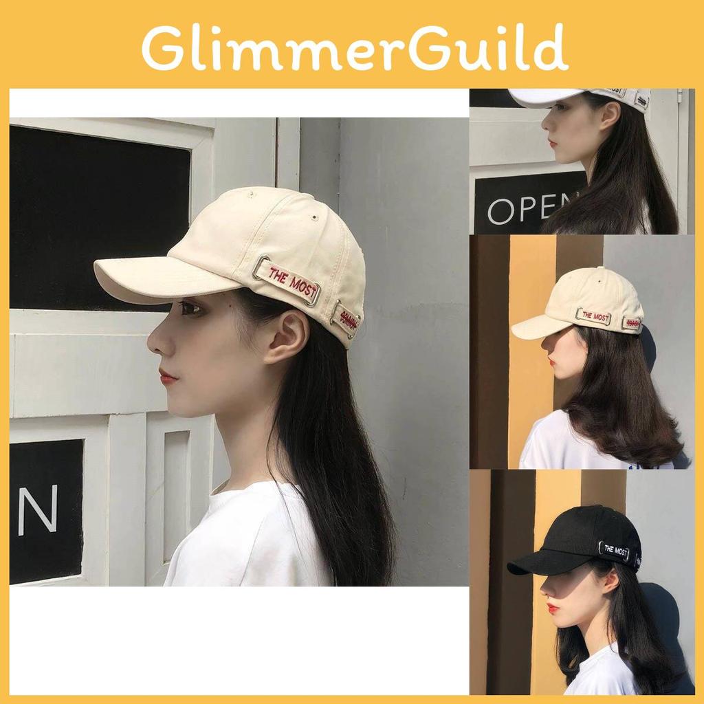 Baseball White Versatile Cap For Women Men Ins Korean Style Face Hat Slimming