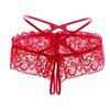 Damen Plus Size Spitzen-Tanga-Höschen - Transparenter Offener C-String